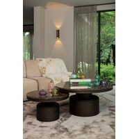 PTMD Salontafel Bregt Marmer Bruin - Ø90x45cm