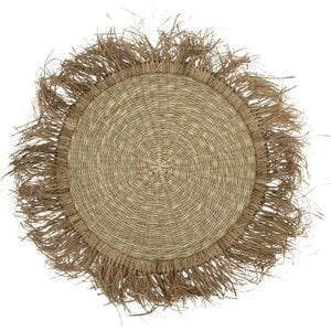 Alfombra redonda de junco marino - Marrón 90 cm