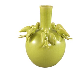 PTMD PTMD Emmelyn Vaas Stoneware - Groen 24x31cm PTMD PTMD Emmelyn Vaas Stoneware - Groen 24x31cm