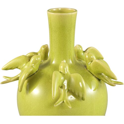 PTMD PTMD Emmelyn Vaas Stoneware - Groen 24x31cm PTMD PTMD Emmelyn Vaas Stoneware - Groen 24x31cm