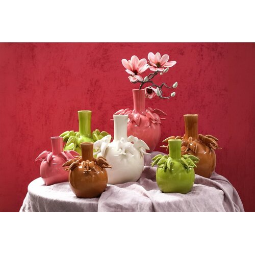 PTMD PTMD Emmelyn Vaas Stoneware - Groen 24x31cm PTMD PTMD Emmelyn Vaas Stoneware - Groen 24x31cm