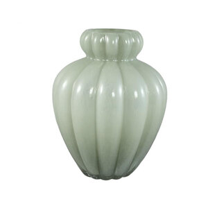 PTMD PTMD Syamer Vaas Glas - Groen 20x27cm PTMD PTMD Syamer Vaas Glas - Groen 20x27cm