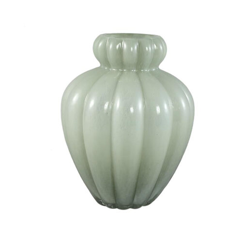 PTMD PTMD Syamer Vaas Glas - Groen 20x27cm PTMD PTMD Syamer Vaas Glas - Groen 20x27cm