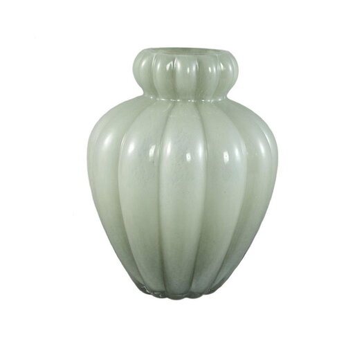 PTMD PTMD Syamer Vaas Glas - Groen 20x27cm PTMD PTMD Syamer Vaas Glas - Groen 20x27cm