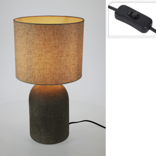 Steingut-Tischleuchte E14 - 25 x 45,5 cm Steingut-Tischleuchte E14 - 25 x 45,5 cm