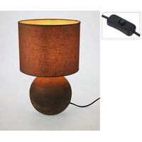Lampa stołowa kamionkowa E14 - 23x36,5 cm
