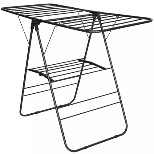 Wäscheständer aus Eisen, schwarz – 136,5 x 59 x 93,5 cm Wäscheständer aus Eisen, schwarz – 136,5 x 59 x 93,5 cm