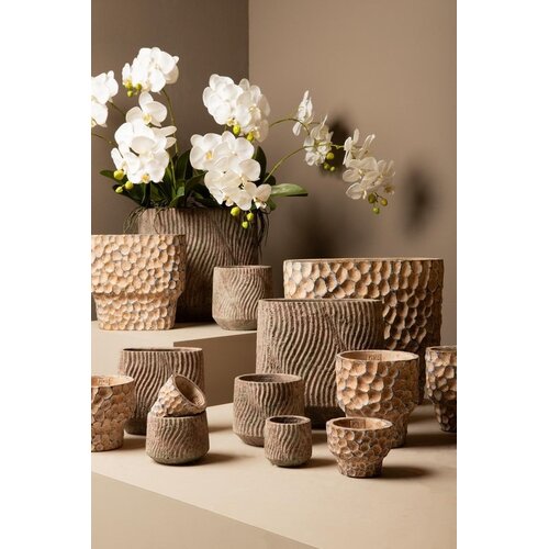 PTMD PTMD Blumentopf Daan oval 30x15x28cm - Braun PTMD PTMD Blumentopf Daan oval 30x15x28cm - Braun