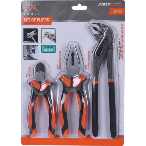 FX Tools FX Tools 3-Piece Pliers Set - Carbon Steel FX Tools FX Tools 3-Piece Pliers Set - Carbon Steel