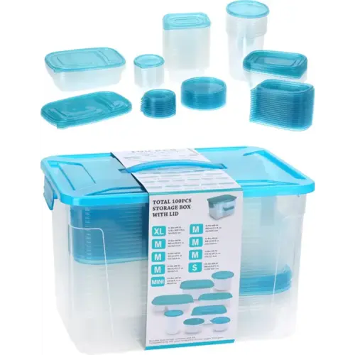Aufbewahrungsbox-Set, 100-teilig – PP-Kunststoff + Box Aufbewahrungsbox-Set, 100-teilig – PP-Kunststoff + Box