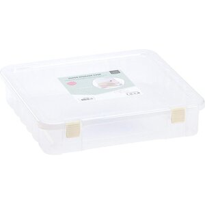 Flat storage box 38x29x6cm - Plastic - Transparent Flat storage box 38x29x6cm - Plastic - Transparent