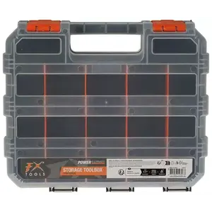 FX Tools FX Tools storage case with dividers 32x27x8cm - Plastic - Black FX Tools FX Tools storage case with dividers 32x27x8cm - Plastic - Black