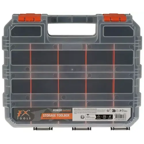 FX Tools FX Tools storage case with dividers 32x27x8cm - Plastic - Black FX Tools FX Tools storage case with dividers 32x27x8cm - Plastic - Black