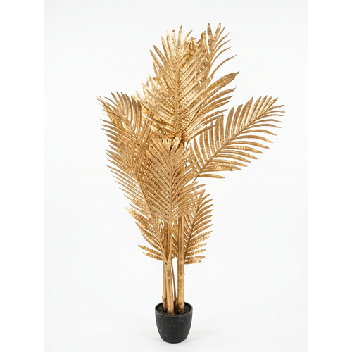 Hampton Collection Hampton Collection Artificial Potted Palm Tree 110cm - Gold Hampton Collection Hampton Collection Artificial Potted Palm Tree 110cm - Gold