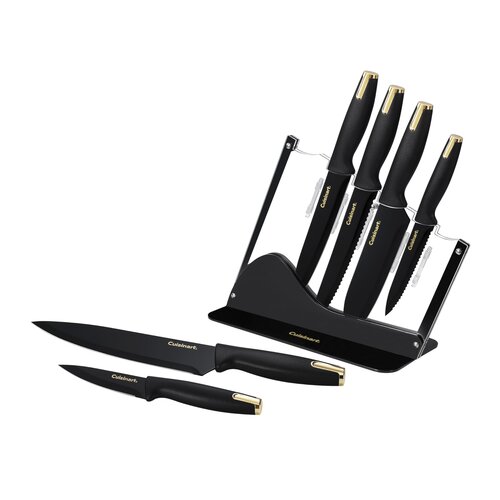 Knife set with diamond-texture coating, 3-piece - Stainless Steel - Black Knife set with diamond-texture coating, 3-piece - Stainless Steel - Black