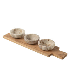 Marble bowls on a tray, 3-piece - Marble - Beige Marble bowls on a tray, 3-piece - Marble - Beige