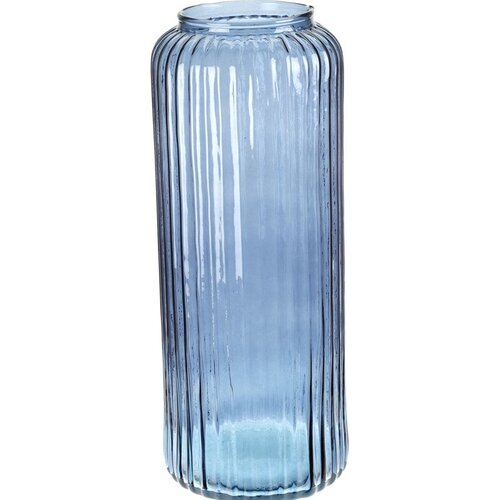 Glass vase Evi 16x28cm - Glass - Blue Glass vase Evi 16x28cm - Glass - Blue