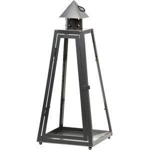 Silver-colored metal lantern 14x9x38cm - Metal / Iron - Silver Silver-colored metal lantern 14x9x38cm - Metal / Iron - Silver