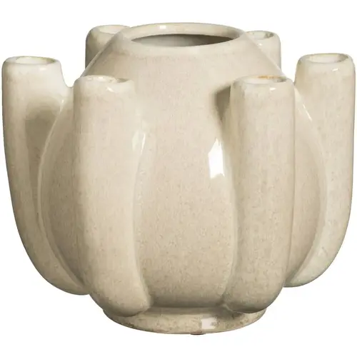 Decorative vase 23cm - Ceramic - Cream