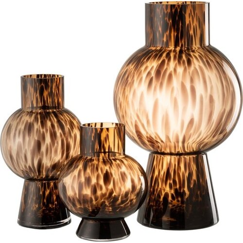 Glazen vaas 46cm - Glas - Bruin