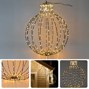 Illuminated light ball 35cm - Metal / Iron - Black Illuminated light ball 35cm - Metal / Iron - Black