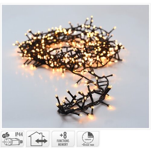 Weihnachtslichterkette mit 400 LEDs, 8 m, aus Kunststoff, grün