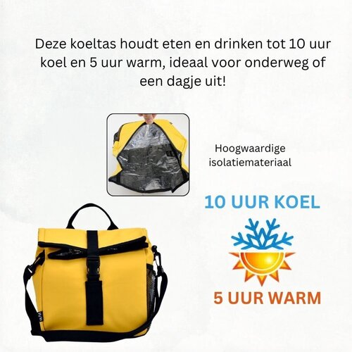 Ralph Boyer fiets/koeltas 24x14x24cm - Polyester - Geel Ralph Boyer fiets/koeltas 24x14x24cm - Polyester - Geel