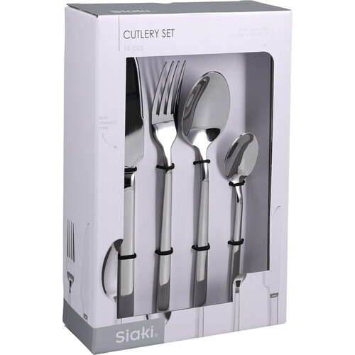 16-piece Stainless Steel Cutlery Set - Silver