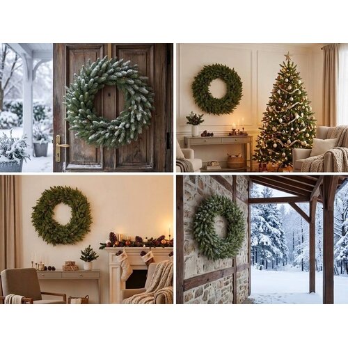 XMS-Trees Corona navideña de jaspe XMS-Trees Ø60 cm - Ignífuga XMS-Trees Corona navideña de jaspe XMS-Trees Ø60 cm - Ignífuga