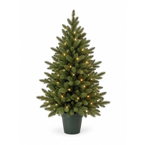XMS-Trees Albero di Natale artificiale XMS-Trees da 105 cm in vaso - con LED inclusi XMS-Trees Albero di Natale artificiale XMS-Trees da 105 cm in vaso - con LED inclusi