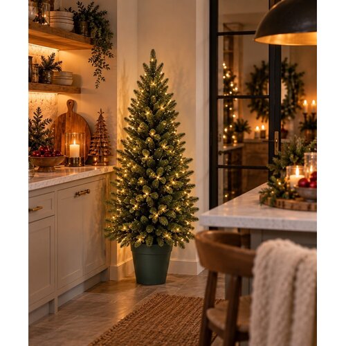 XMS-Trees Albero di Natale artificiale XMS-Trees da 105 cm in vaso - con LED inclusi XMS-Trees Albero di Natale artificiale XMS-Trees da 105 cm in vaso - con LED inclusi