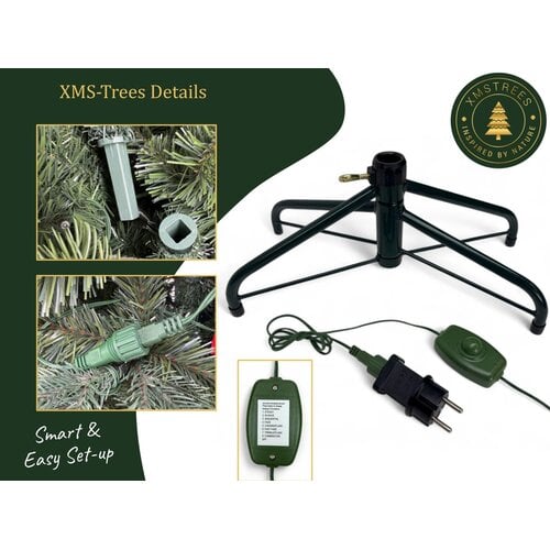 XMS-Trees Albero di Natale artificiale XMS-Trees Jasper H300 x Ø180 cm - include LED - Aspetto naturale e folto - Ignifugo XMS-Trees Albero di Natale artificiale XMS-Trees Jasper H300 x Ø180 cm - include LED - Aspetto naturale e folto - Ignifugo