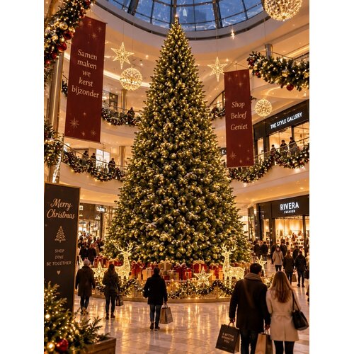 XMS-Trees XMS-Trees Gigantische Kunstkerstboom Alberta H1000 x Ø450 cm - inclusief LED - Brandvertragend XMS-Trees XMS-Trees Gigantische Kunstkerstboom Alberta H1000 x Ø450 cm - inclusief LED - Brandvertragend