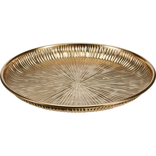 Home & Styling Onderbord Metaal Goud Ø39cm Home & Styling Onderbord Metaal Goud Ø39cm