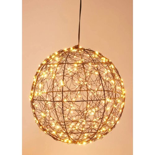 Home & Styling Lichtbol LED Zwart 300L Ø25cm Home & Styling Lichtbol LED Zwart 300L Ø25cm
