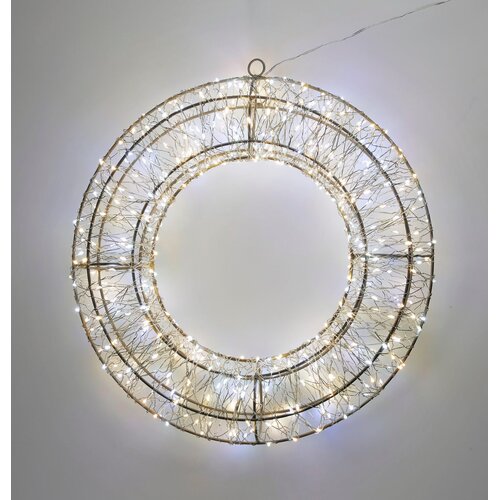 Home & Styling Lichtkrans LED Taupe 500L Ø38cm Home & Styling Lichtkrans LED Taupe 500L Ø38cm
