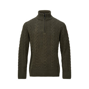 Nordberg Maglione a collo alto Nordberg con mezza zip da uomo, modello militare Nordberg Maglione a collo alto Nordberg con mezza zip da uomo, modello militare