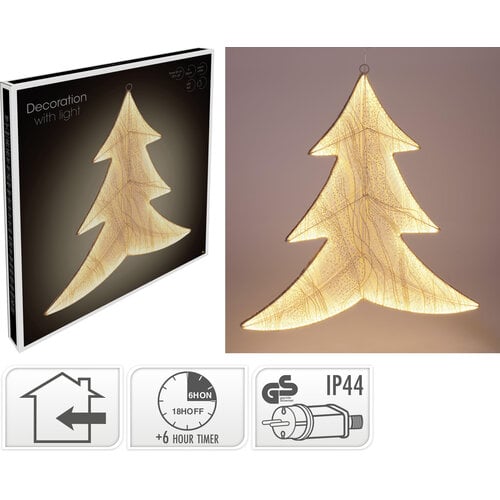 Verlichte Kerstboom Goud 260x LED 53x56 cm Verlichte Kerstboom Goud 260x LED 53x56 cm