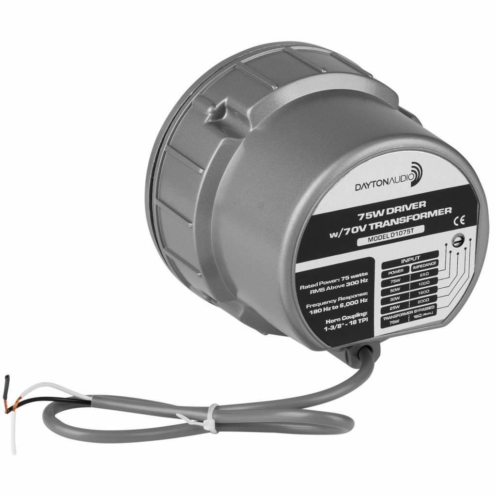 D1075T 75W PA Speaker Horn Driver with 70V Transformer