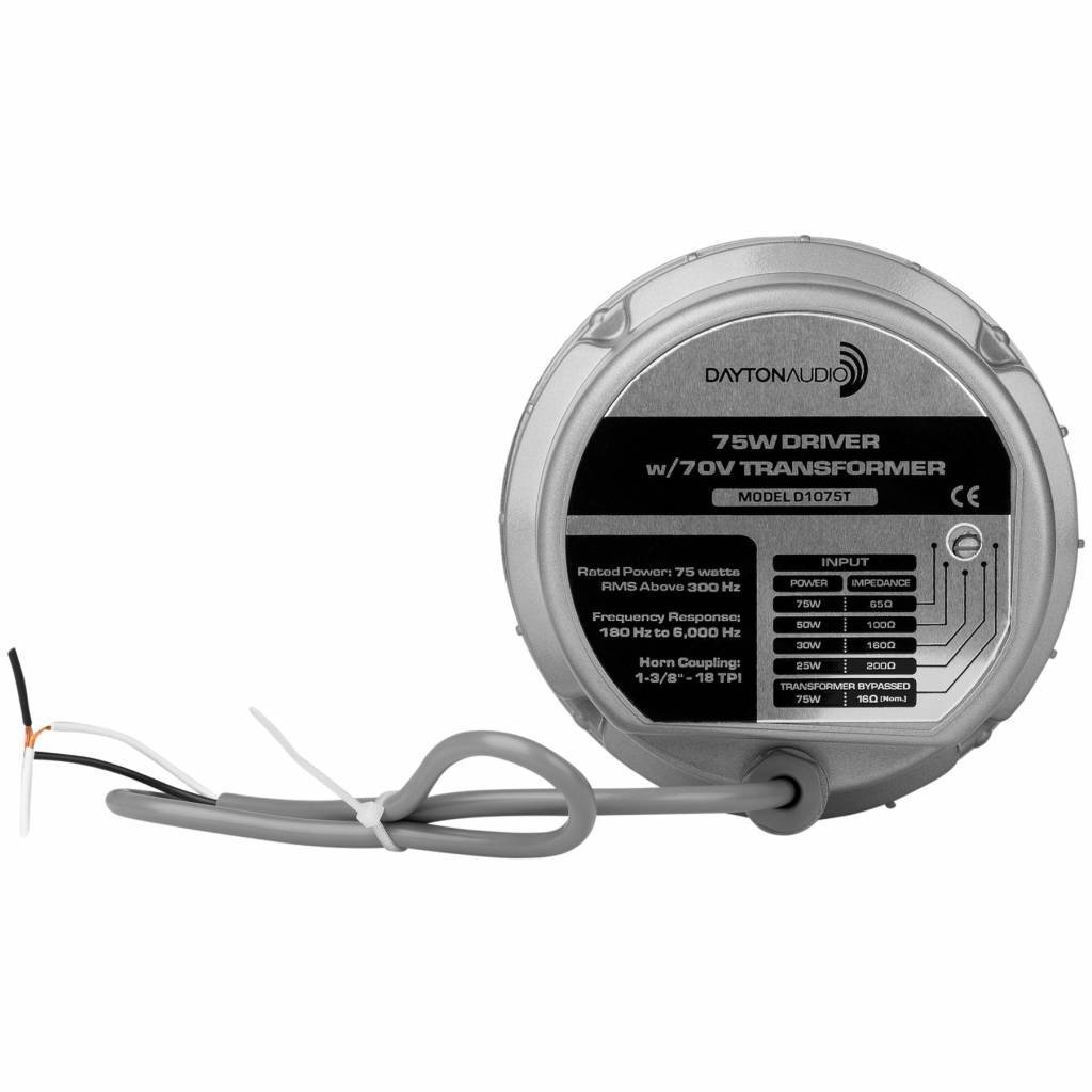 D1075T 75W PA Speaker Horn Driver with 70V Transformer