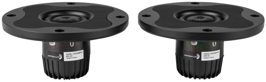 ES25NdXP-4 Matched Pair 1" Ring Dome Neodymium Tweeter