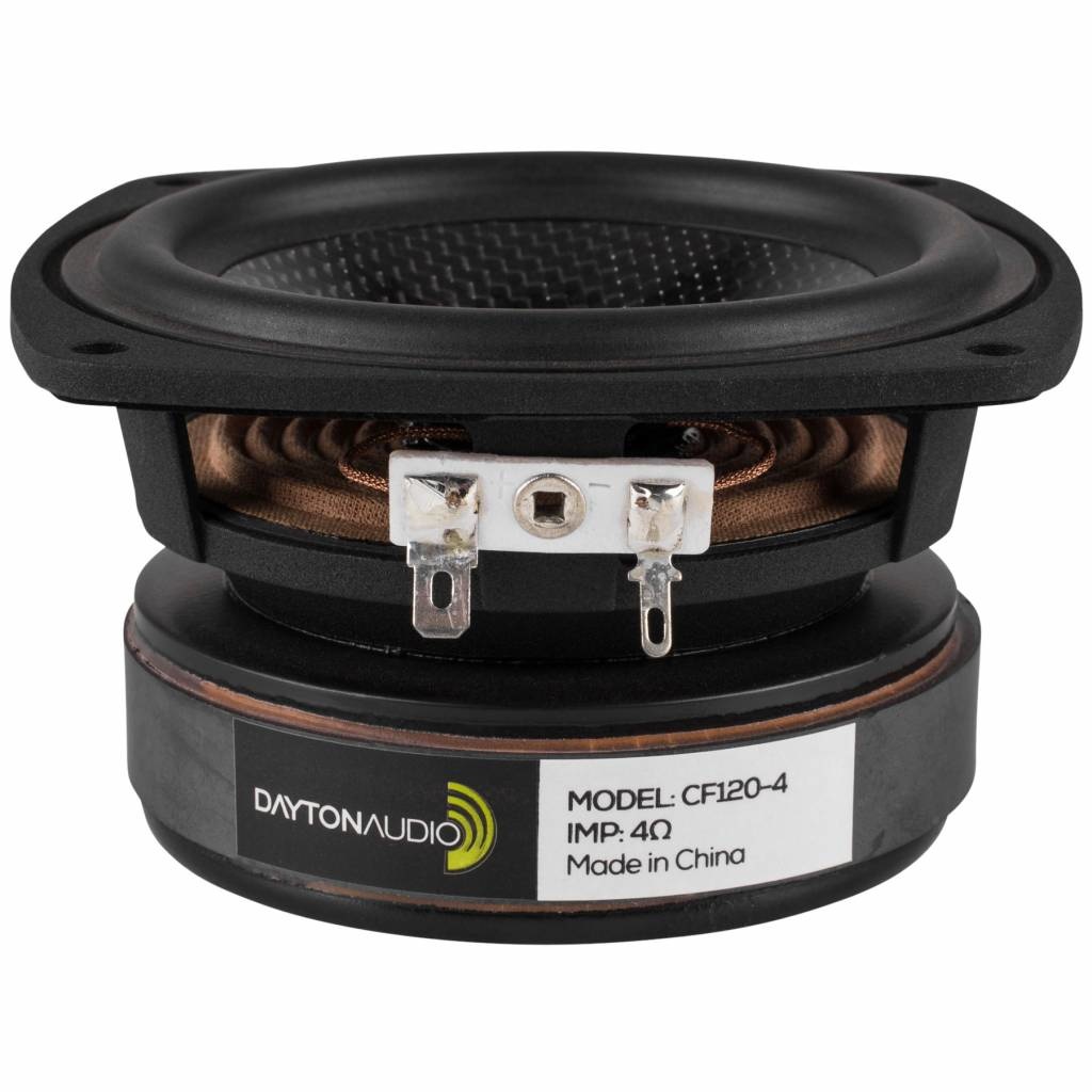 CF120-4 4-1/2" Woven Carbon Fiber Midwoofer 4 Ohms