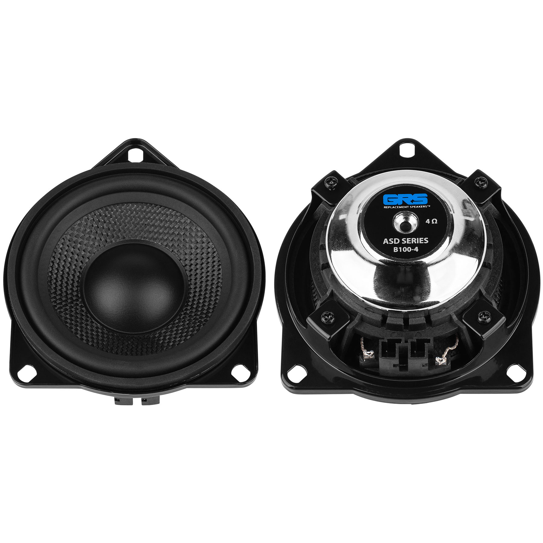 B100-4 ASD Series 4" Glass Fiber Cone Speaker Pair Upgrade Kit for Select BMW Models