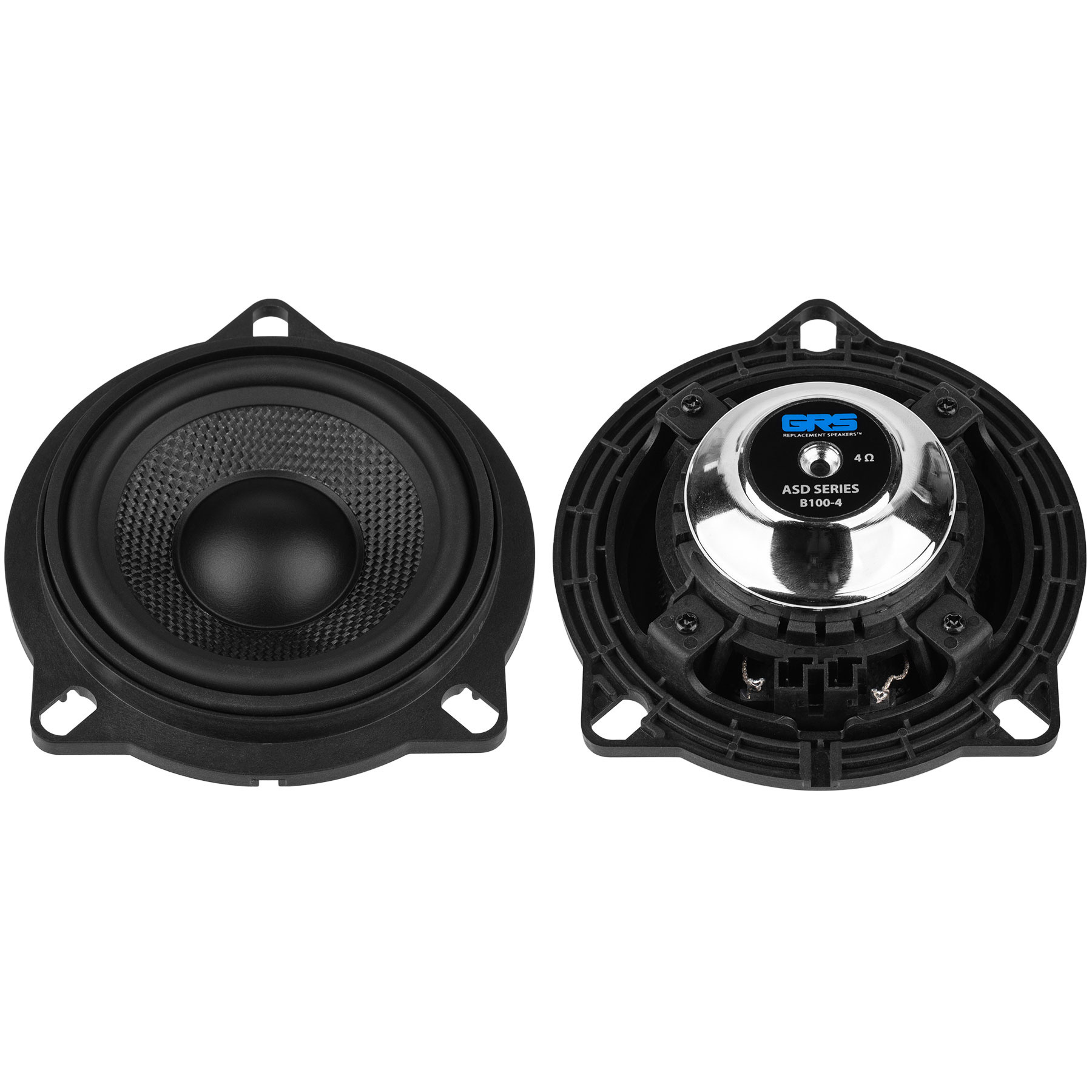 B100-4 ASD Series 4" Glass Fiber Cone Speaker Pair Upgrade Kit for Select BMW Models