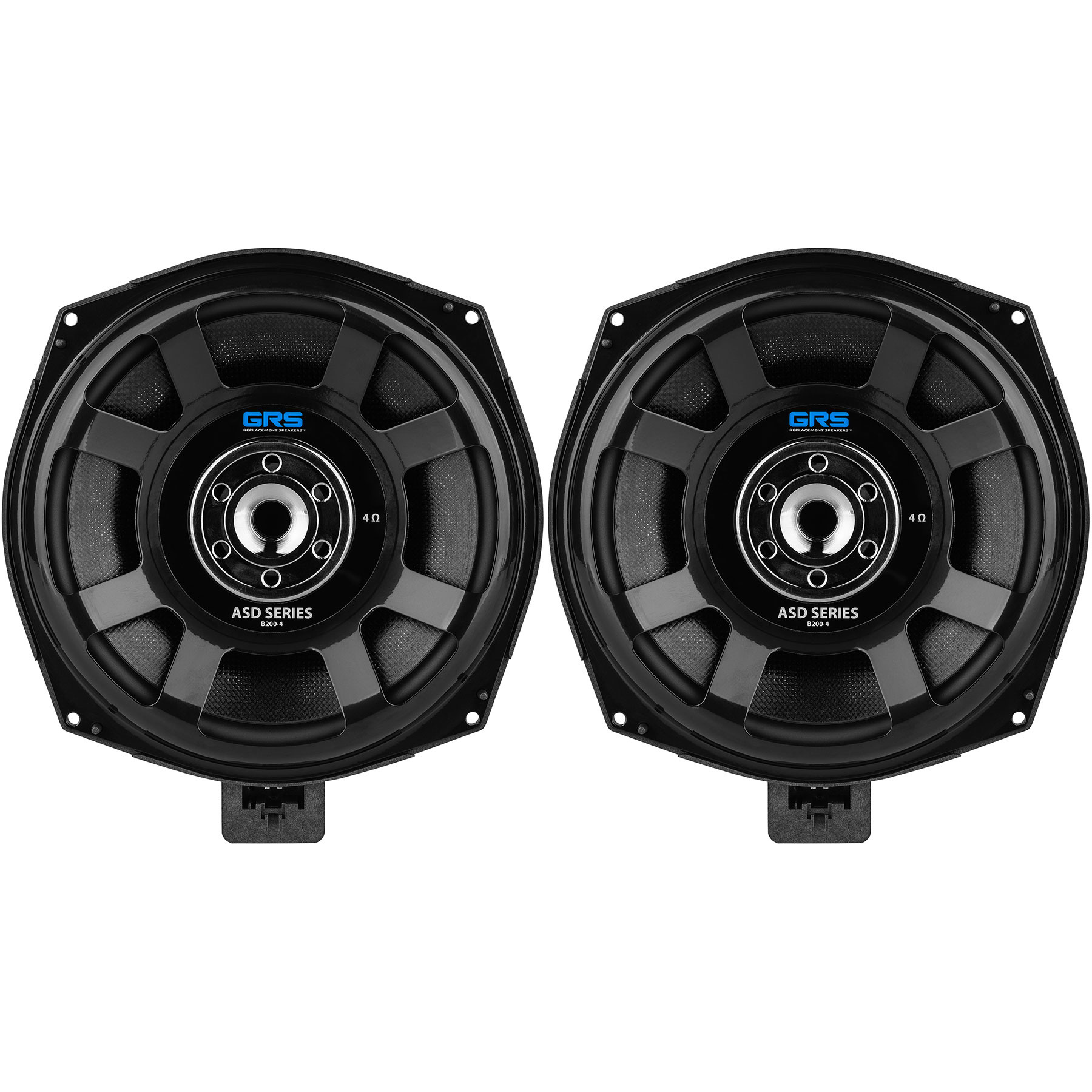 B200-4 ASD Series 8" Glass Fiber Subwoofer Speaker Pair Upgrade Kit for Select BMW Models 4 Ohms
