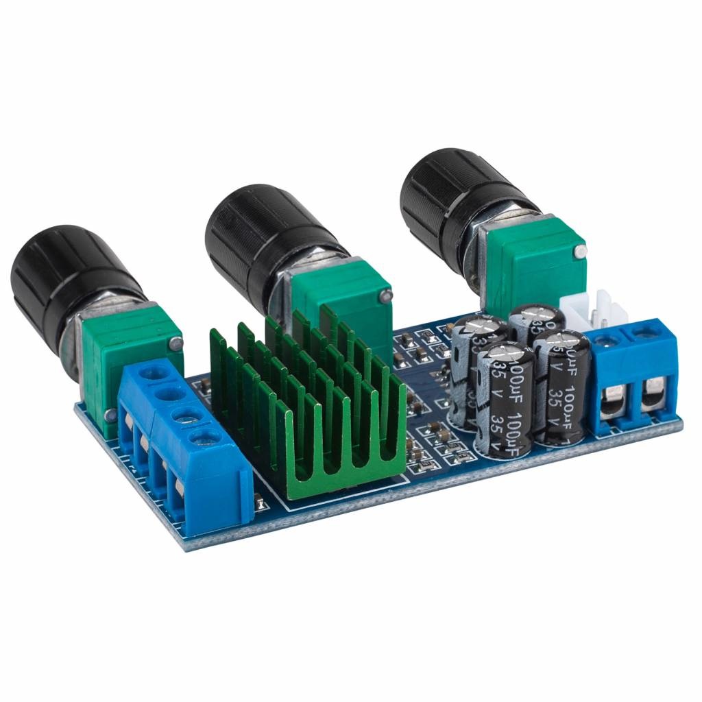 2 x 50W Class D Stereo Amplifier Board with Volume and Tone Controls - TPA3116D2