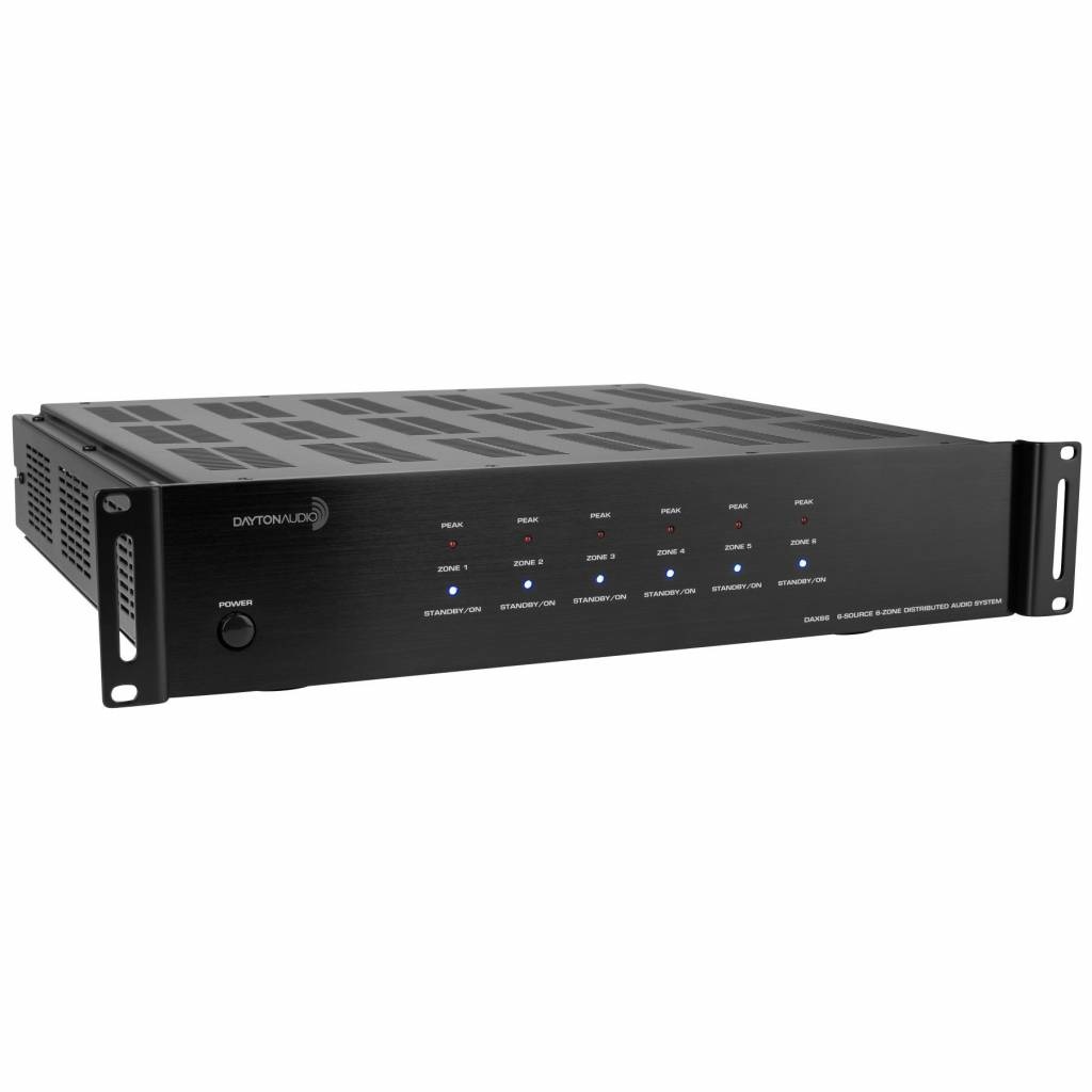 DAX66 6-Source 6-Room Distributed Whole House Audio System with Keypads 25 WPC