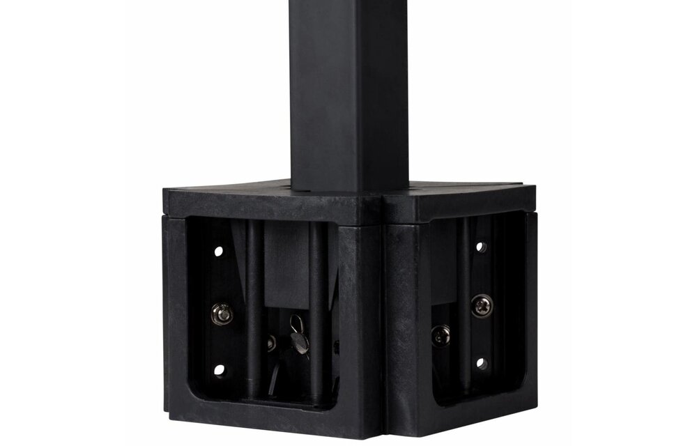 QS204PB 4-Way Pole Mount Speaker Bracket for QS204-4 Quadrant Speakers - Black