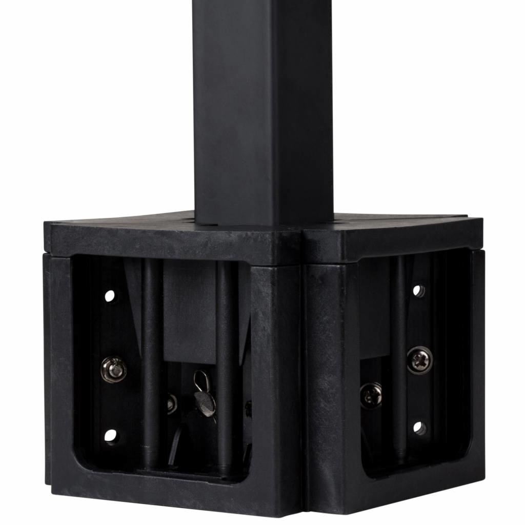 QS204PB 4-Way Pole Mount Speaker Bracket for QS204-4 Quadrant Speakers - Black