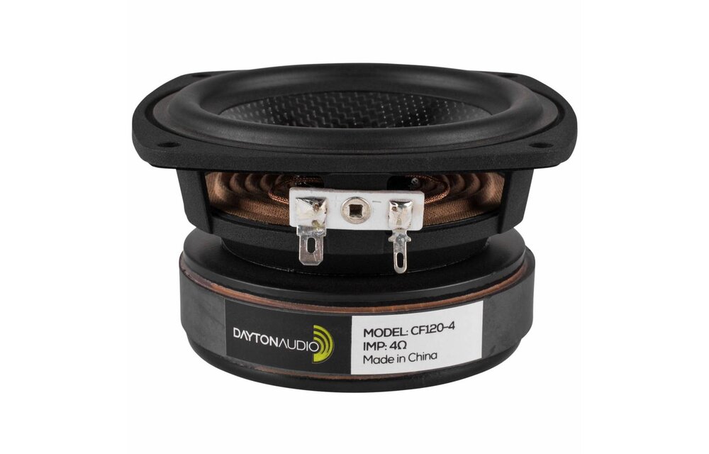 CF120-4 4-1/2" Woven Carbon Fiber Midwoofer 4 Ohms